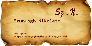 Szunyogh Nikolett névjegykártya